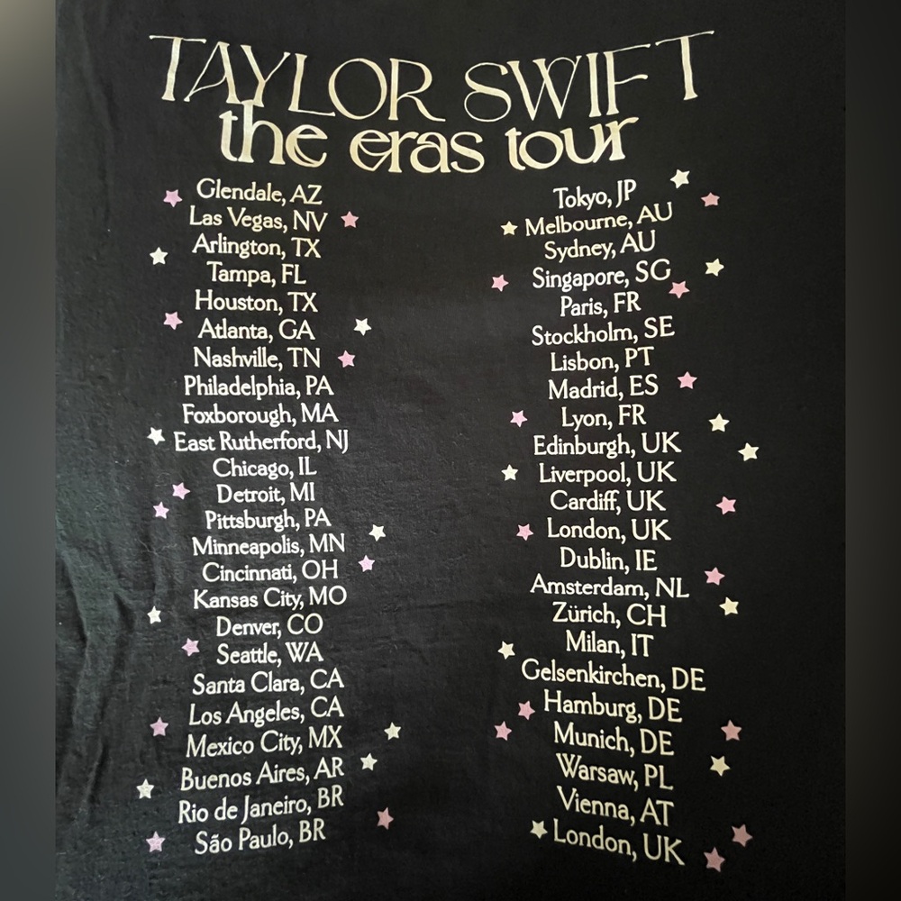 taylor swift the eras tour official merch tshirt size 3xl - Picture 5 of 6